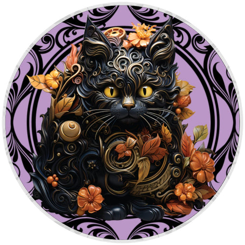 10 3D Look Black Cat Halloween Sign, Wreath Sign, Home Decor