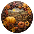 10 3D Look Fall Harvest Fall Sign, Metal Wreath Sign, Home Decor