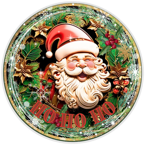 10 3D Look Santa Christmas Sign, Wreath Sign, Home Decor