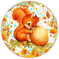 10 Acorn Squirrel Fall Sign, Wreath Sign, Metal Sign, Home Decor