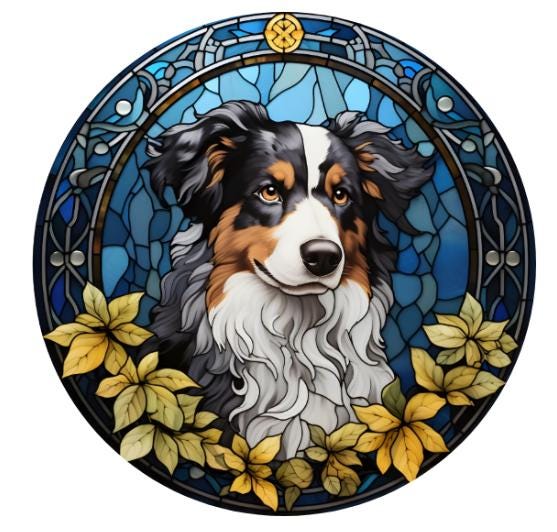 10 Australian Shepard Dog Sign, Aussie, Metal Wreath Sign, Home Decor