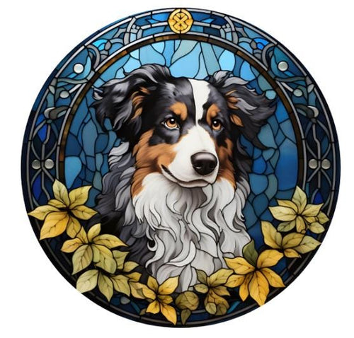 10 Australian Shepard Dog Sign, Aussie, Metal Wreath Sign, Home Decor