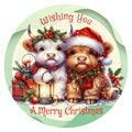 10 Baby Highland Cows Wishing Merry Christmas Sign, Wreath Sign, Metal Sign, Home Decor