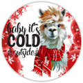 10 Baby Its Cold Llama Winter Sign, Wreath Sign, Home Decor