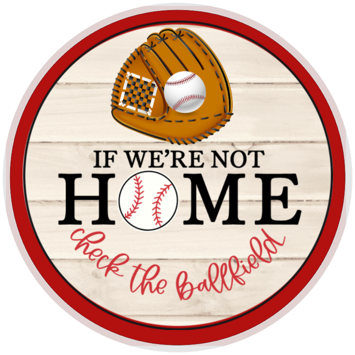 10” Baseball Family Sign, Home Decor, Aluminum, The Ritzy Cactus