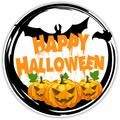 10” Bat Happy Halloween Sign, Home Decor, Aluminum, The Ritzy Cactus