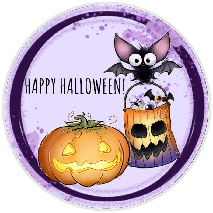 10 Bat Pumpkin Halloween Sign, Halloween Wreath Sign, Home Decor, The Ritzy Cactus, Gift