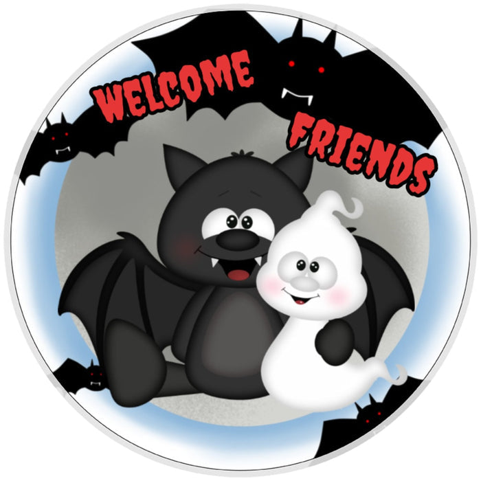 10 Bat welcome Friends Sign, Wreath Sign, Home Decor
