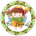 10 Be Joyful Angel Christmas Sign, Wreath Sign, Home Decor, The Ritzy Cactus, Gift