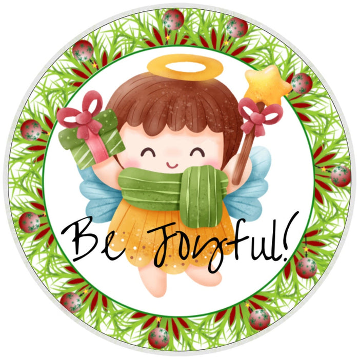 10 Be Joyful Angel Christmas Sign, Wreath Sign, Home Decor, The Ritzy Cactus, Gift