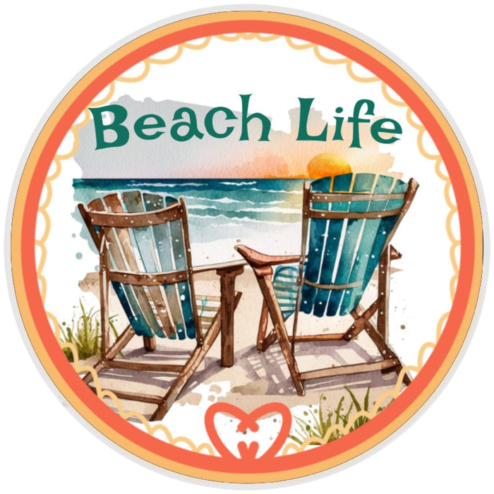 10 Beach Love Chair Sign, Wreath Sign, Home Decor