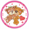 10” Bear Love Valentine Sign, Home Decor, Aluminum, The Ritzy Cactus