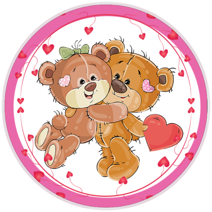 10” Bear Love Valentine Sign, Home Decor, Aluminum, The Ritzy Cactus