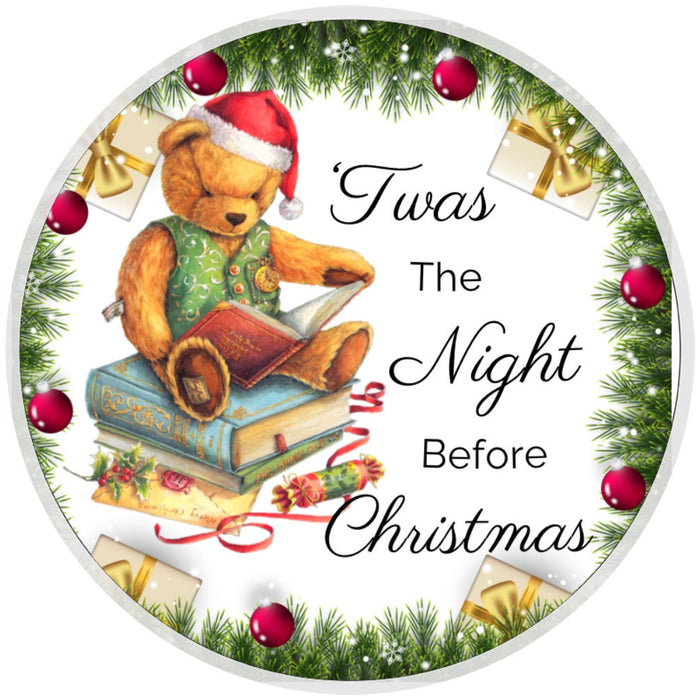 10 Bear ‘Twas The Night Before Christmas Sign, Wreath Sign, Home Decor
