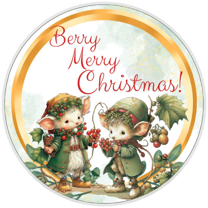 10 Berry Merry Christmas Elf Sign, Wreath Sign, Home Decor