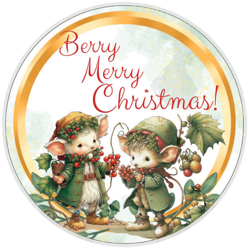10 Berry Merry Christmas Elf Sign, Wreath Sign, Home Decor