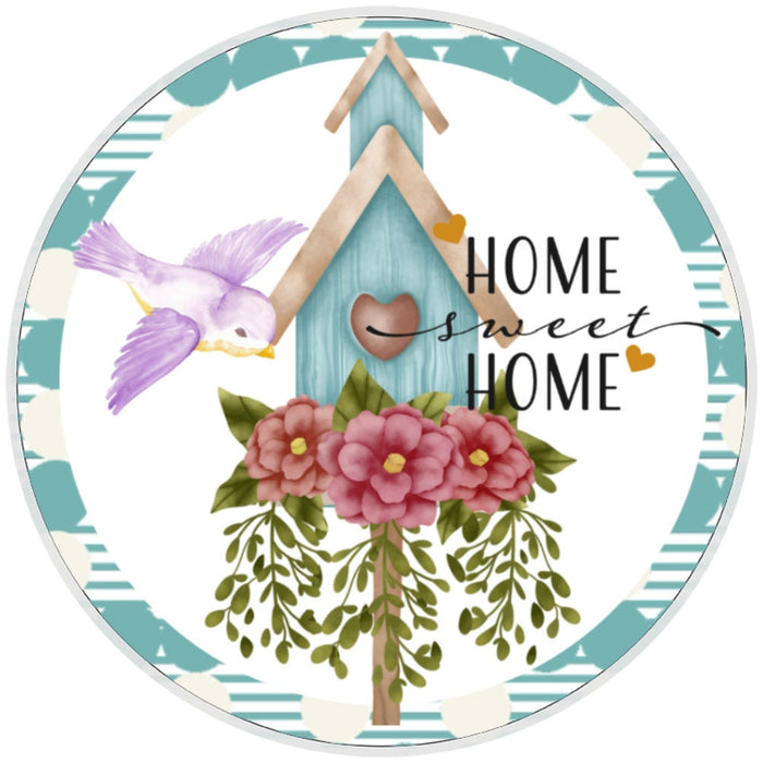 10 Birdhouse Home Sweet Home Sign, Wreath Sign, Home Decor