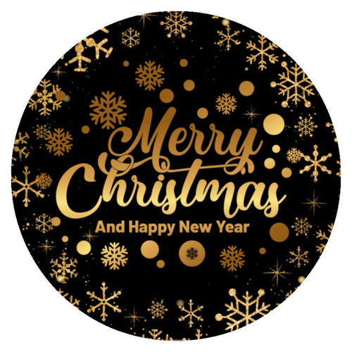 10 Black & Gold Merry Christmas  New Year Sign, Wreath Sign, Home Decor