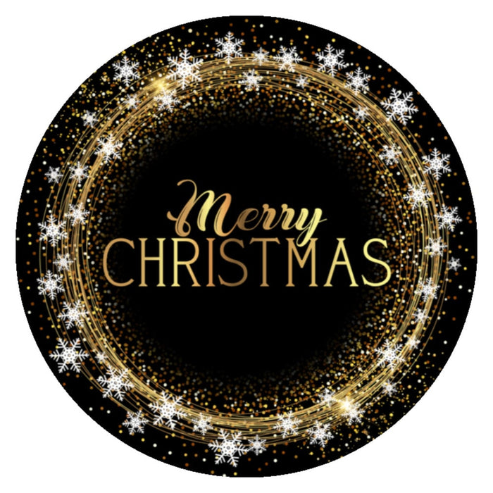 10 Black Gold Merry Christmas Sign, Wreath Sign, Home Decor