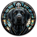 10 Black Labrador Retriever Stained Glass Look Sign, Metal Wreath Sign, Home Decor