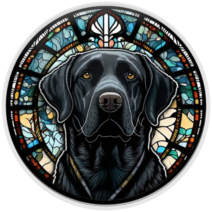 10 Black Labrador Retriever Stained Glass Look Sign, Metal Wreath Sign, Home Decor