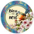 10 Bless Our Nest Bird  Sign, Wreath Sign, Home Decor