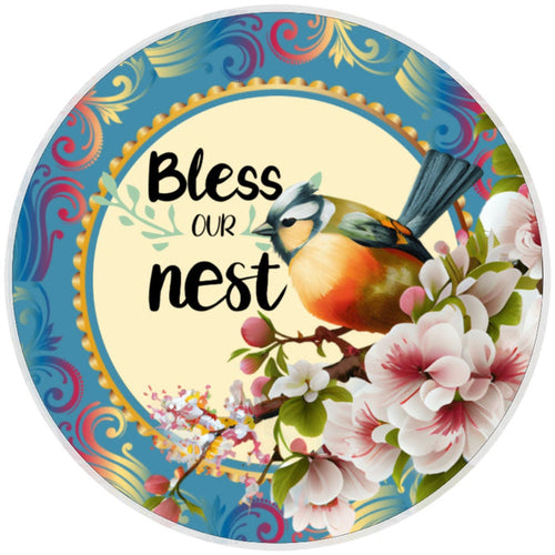 10 Bless Our Nest Bird  Sign, Wreath Sign, Home Decor