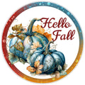 10 Blue Pumpkin Hello Fall Sign, Halloween Wreath Sign, Home Decor, The Ritzy Cactus, Gift