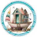 10 Boat Beach House Sign, Wreath Sign, Home Decor, Metal Sign, The Ritzy Cactus