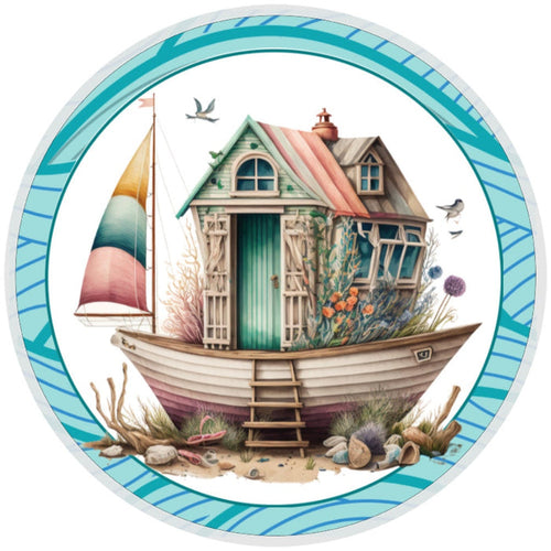 10 Boat Beach House Sign, Wreath Sign, Home Decor, Metal Sign, The Ritzy Cactus