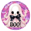 10 Boo Pink Ghost Sign, Wreath Sign, Metal Sign, Home Decor