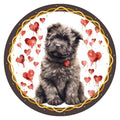 10 Bouvier Dog Heart Sign, Metal Wreath Sign, Home Decor