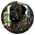10 Bouvier Dog Stained Glass Look Sign, Metal Wreath Sign, Home Decor