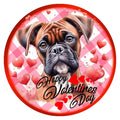 10 Boxer Dog Happy Valentine Sign, Wreath Sign, Home Decor