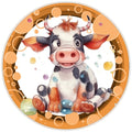 10 Bubble Cow Sign, Wreath Sign, Home Decor, Metal Sign, The Ritzy Cactus