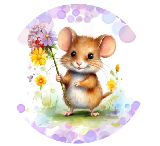 10" Bubble Flower Mouse Sign, Wreath Sign, Home Decor
