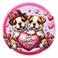 10 Bulldog Happy Valentine Sign, Wreath Sign, Home Decor