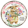 10 Bunny Blossoms Spring Sign, Wreath Sign, Home Decor