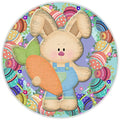 10  Bunny Eggs Easter Sign, Metal Wreath Sign, Home Decor