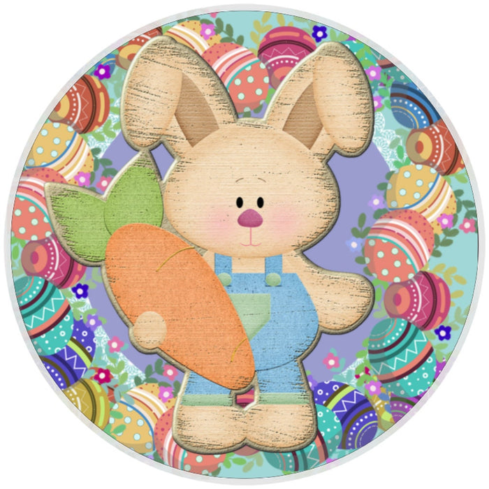 10  Bunny Eggs Easter Sign, Metal Wreath Sign, Home Decor