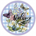 10” Butterfly Welcome Sign, Home Decor, Aluminum, The Ritzy Cactus