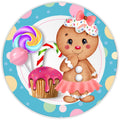 10 Candy Gingerbread Wreath Sign, Metal Wreath Sign, Home Decor