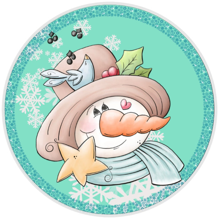 10” Carrot Nose Snowman Sign, Wreath Sign, Home Decor