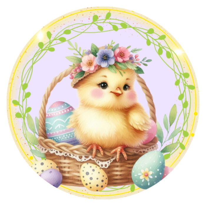 10  Chick Easter Basket Sign, Wreath Sign, Home Decor, Gift