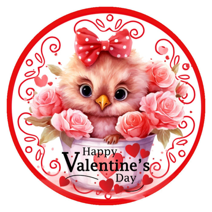 10 Chick Valentine Sign, Wreath Sign, Home Decor