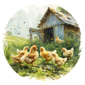 10 Chickens Hen House Sign, Metal Wreath Sign, Home Decor