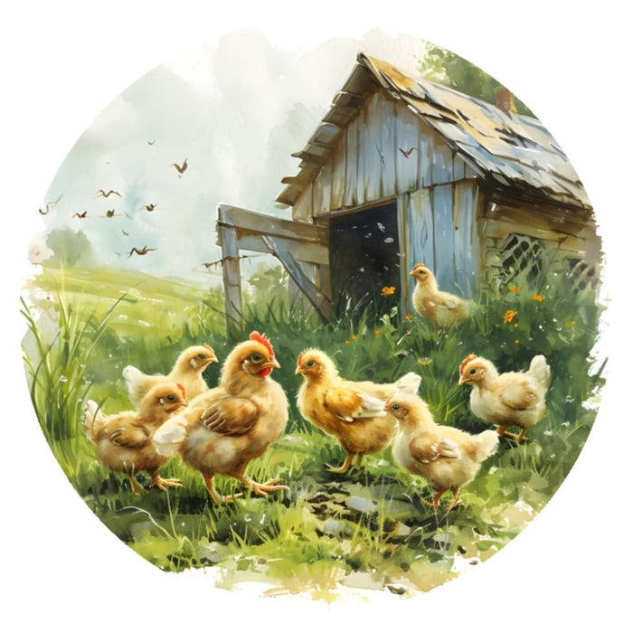 10 Chickens Hen House Sign, Metal Wreath Sign, Home Decor