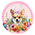 10  Chihuahua Easter Dog Sign, Wreath Sign, Home Decor, Gift