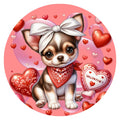 10  Chihuahua  Happy Valentine Sign, Wreath Sign, Home Decor
