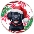 10 Christmas Black Lab Dog Sign, Metal Wreath Sign, Home Decor